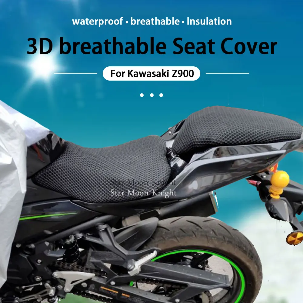 For Kawasaki Z900 Z 900 ABS Anti-Slip 3D Mesh Fabric Seat Cover Breathable Waterproof Motorcycle  Scooter Seat Covers Cushion