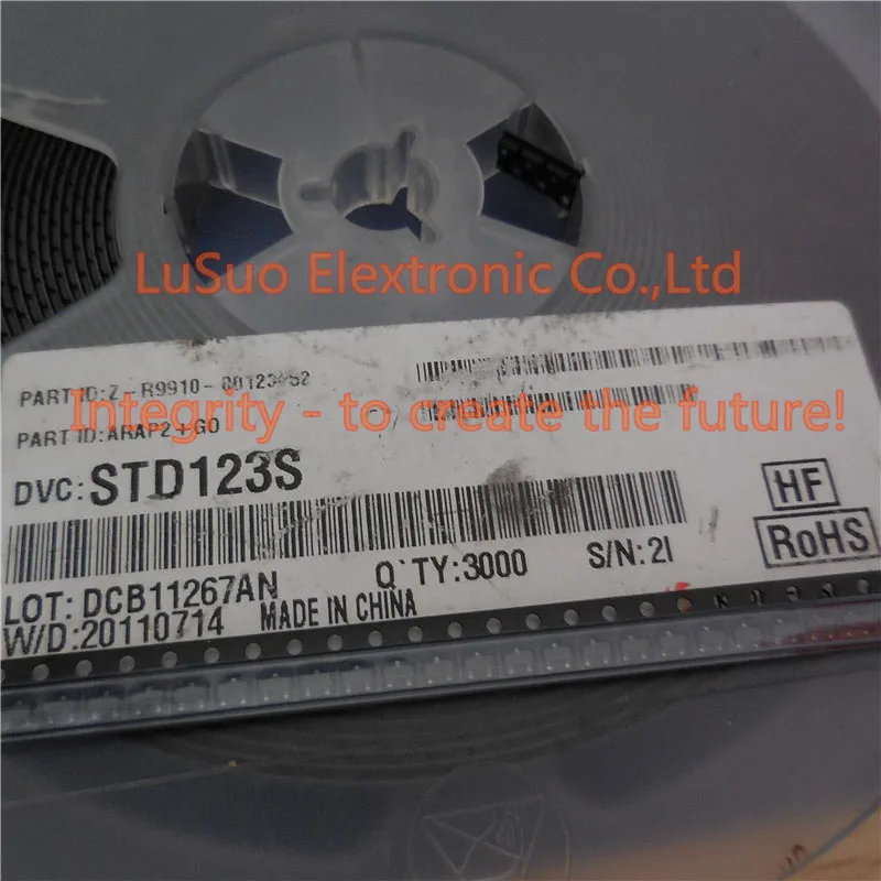 100PCS STD123S marking:123 STD123 NPN Silicon Traistor SOT23 New Original