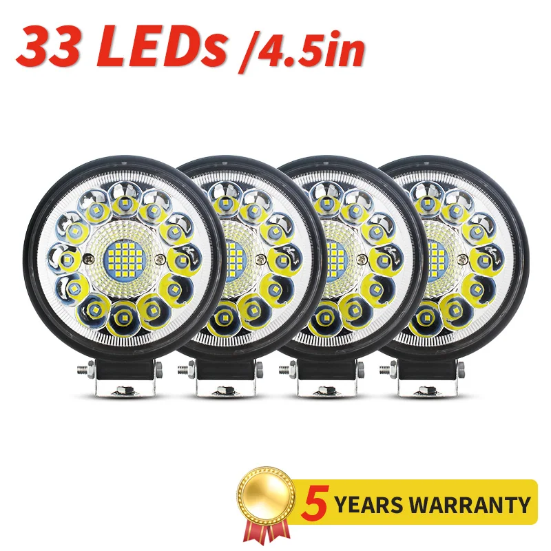 

4pcs Car LED Bar Worklight 99W Offroad Work Light 12V Light Interior LED 4x4 LED Tractor Headlight Spotlight for Truck ATV