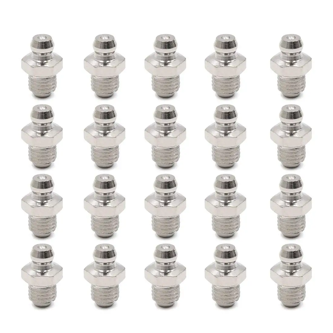 

20pcs M8 x 1 Nickel Plated Straight 45 Degree 90 Degree Grease Nipple Fitting for Motorbike Motorbike Car