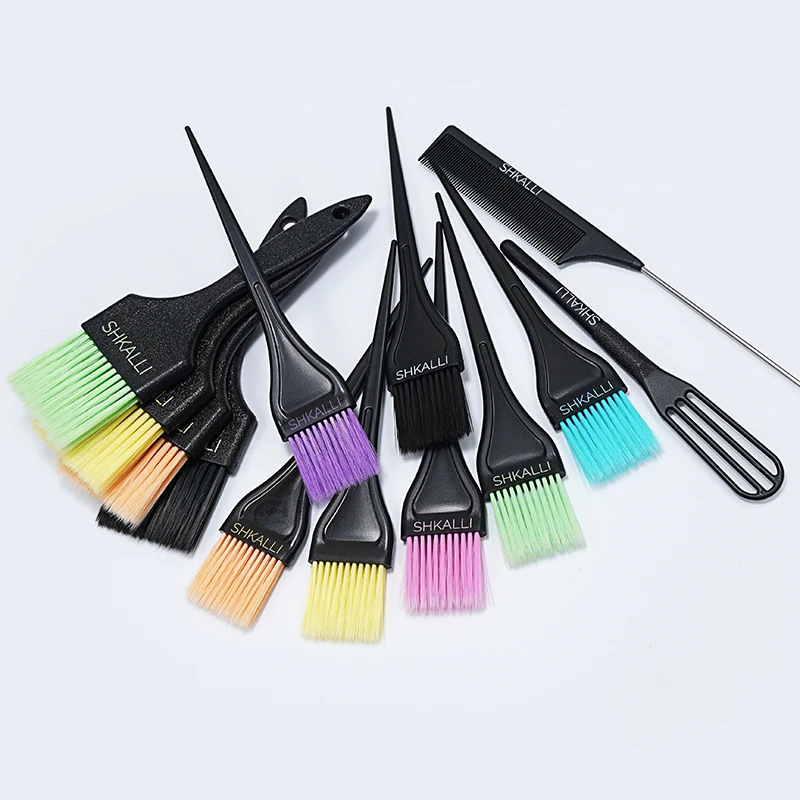 Balayage tools 4 pieces set Hair coloring brush kit Hair bleach styling brush for hair dyeing Hair dye brush