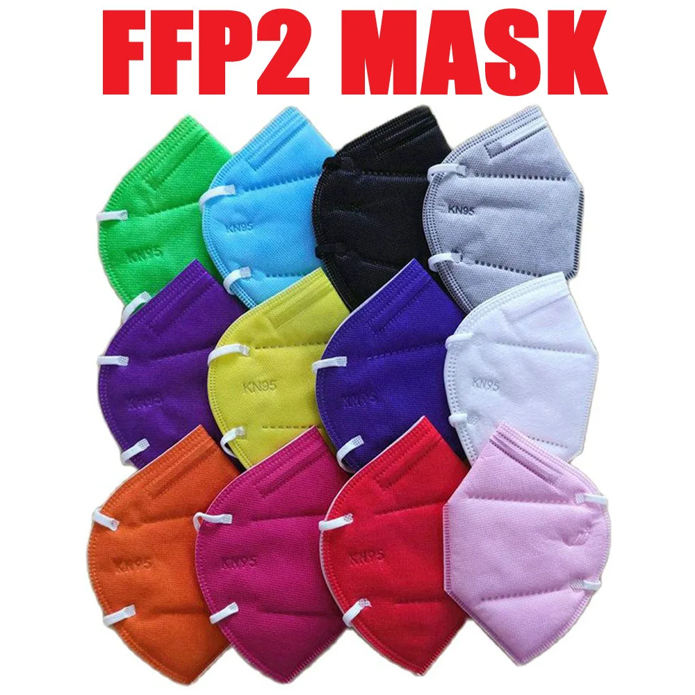 

ffp2mask Europe Approved CE KN95 Face Mask ffp2 Mascarillas Colored Protective Respirator Dust Mouth Cap Masken ffp2 KN95 Masque