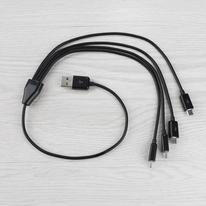 0.5M 4 Port Micro USB to USB Splitter Charging Cable For Smartphone Tablet