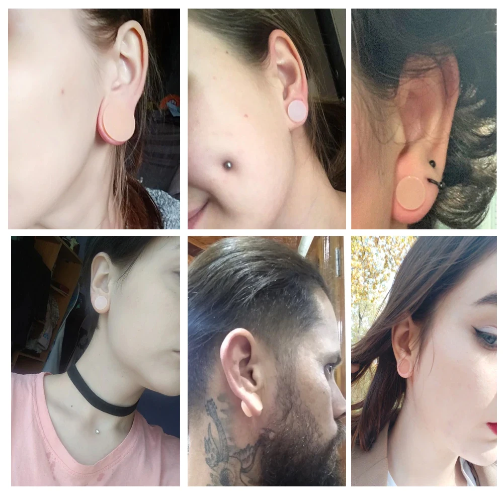 6Pairs Silicone Saddle Ear Gauges Large Gauge ear plugs Ear  Stretching Supersize Ear Expander Piercings Ear Stretchers 3mm-50mm