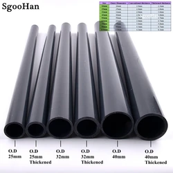 Outer Dia 20~160mm Dark Grey UPVC Thickened Pipe Aquarium Fish Tank Water Tube Home DIY Watering Accessories Planting Frame Tube