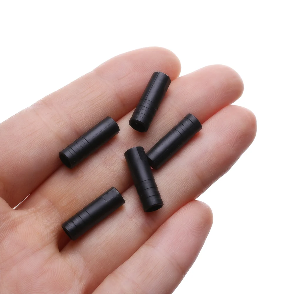 50Pcs 4/5mm Plastic Outer Cable Cover Shift/Brake Cap Bicycle Brake Gear Black Line Pipe Tool Caps Tips Crimps Accessories