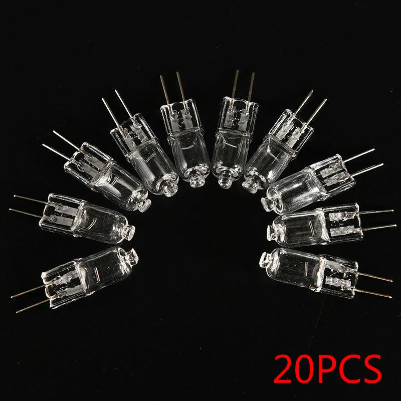 20PCS G4 Halogen Light Bulb 20W Halogen G4 DC 12V 2800K Warm White Indoor Halogen bulb inserted beads crystal lamp halogen bulb