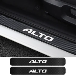 For Suzuki Alto 4PCS Car Door Threshold Scuff Plate Guards Stickers Auto Carbon Fiber Scratch Protector Car Tuning Accessories