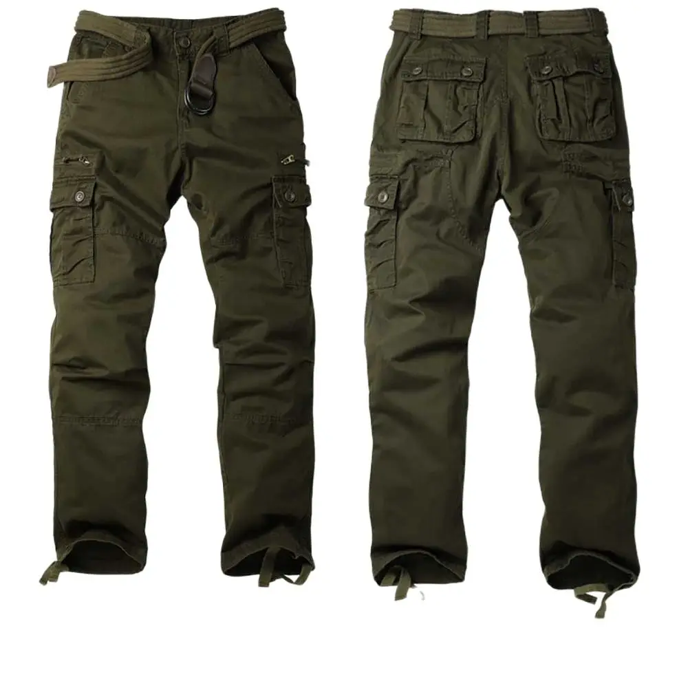 Trendy Cargo Broek Man Casual Militaire Stijl Broek Straight Losse Baggy Broek Vintage Zakken Broek Mannen Joggers Kleding