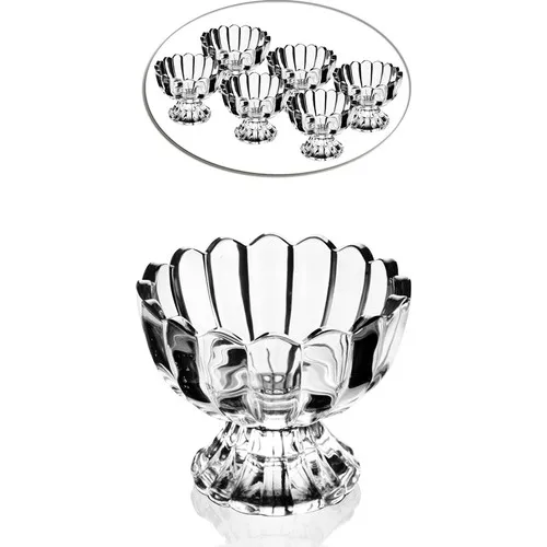 

Queen's Kitchen 6 Pcs Flip Crystal Glass Lokum & confectionary Tk