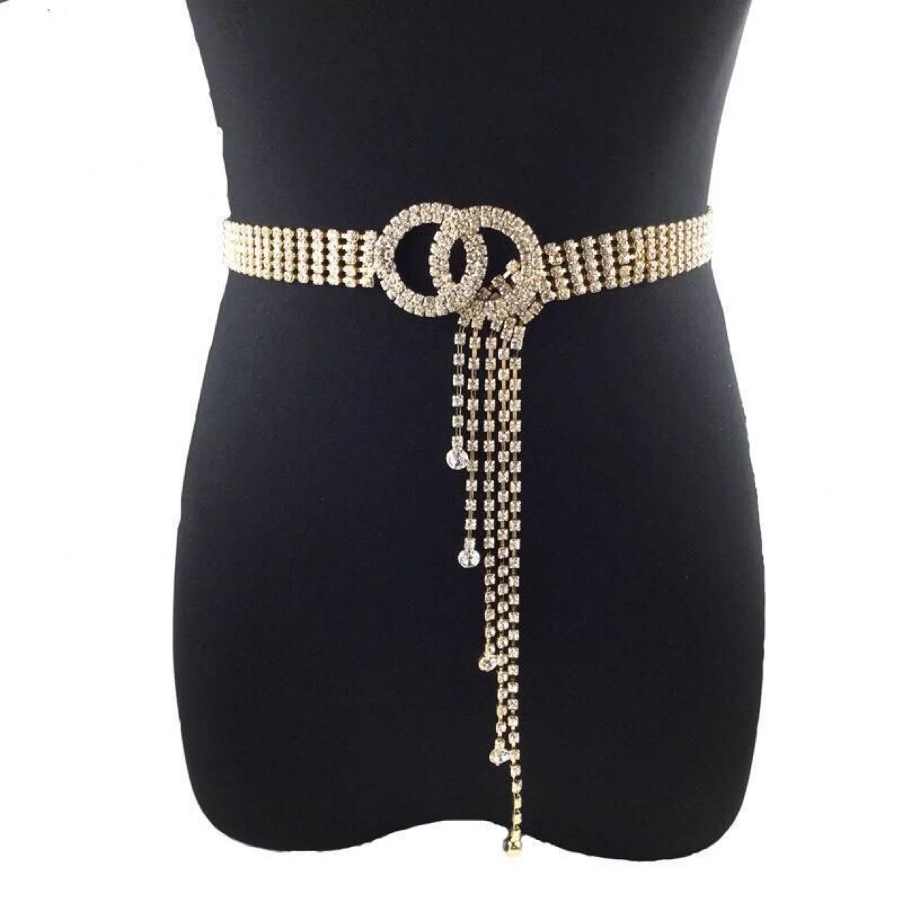 New Water Diamond Belt Women\'s Belt Set Crystal Diamond Waist Chain Luxury Fashion High-end Women\'s Dress Wedding Decoration