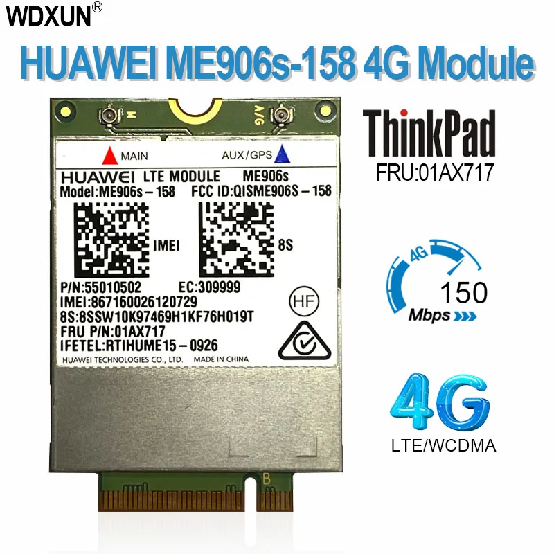 ME906S-158 ME906S 01AX717 00JT491 M.2 qualband originais LTE FDD LTE 4G módulo ThinkPad T460 L460 P50s T560 X1 X260