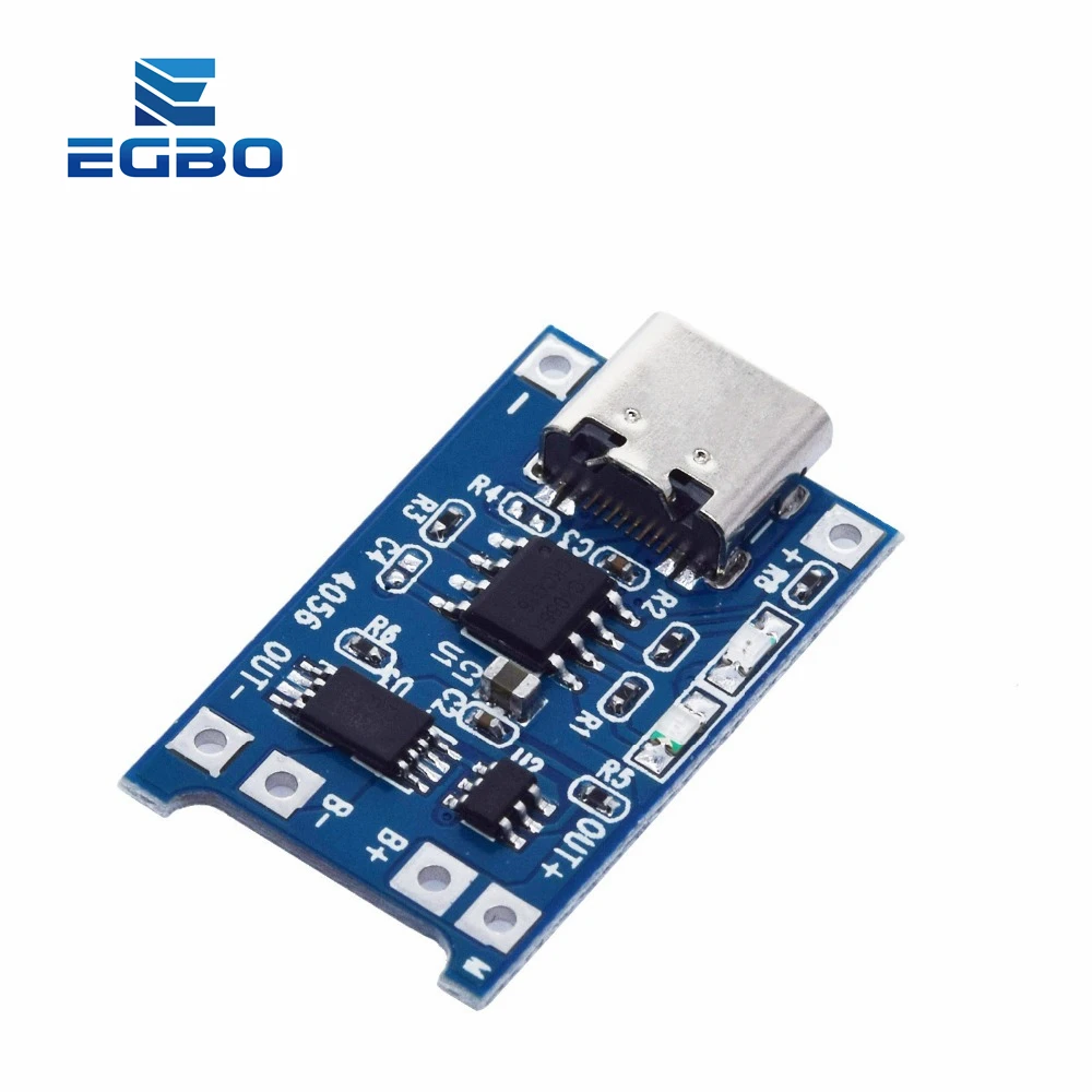 5PCS type-c USB 5V 1A 18650 TP4056 Lithium Battery Charger Module Charging Board With Protection Dual Functions 1A Li-ion good