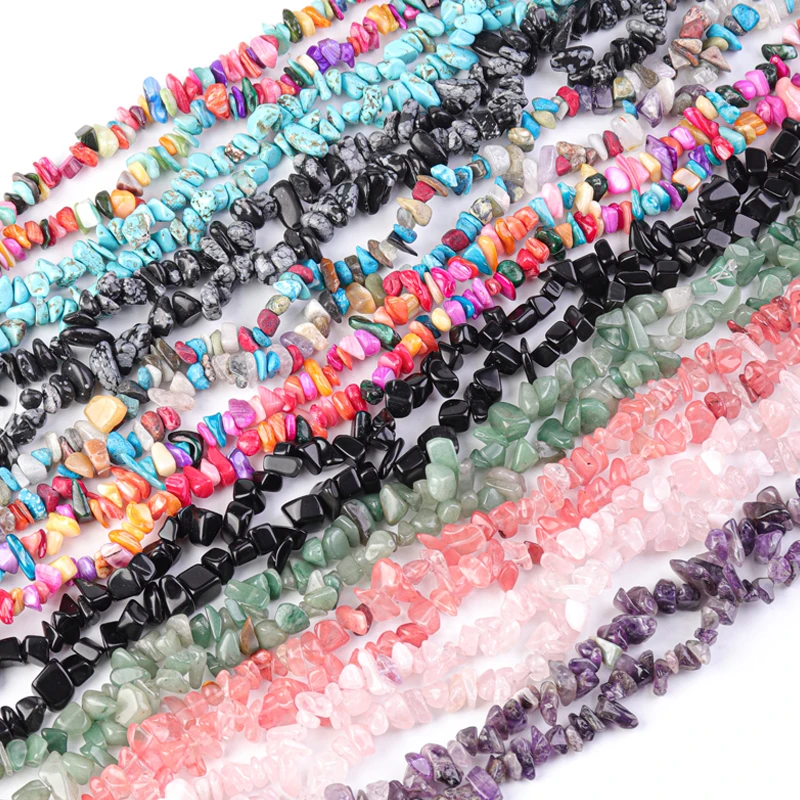 8-12mm Natural Colorful Shell Opal Stone Freeform Chip Stone Beads For Christmas Gift DIY Necklace Bracelet Jewelry Making