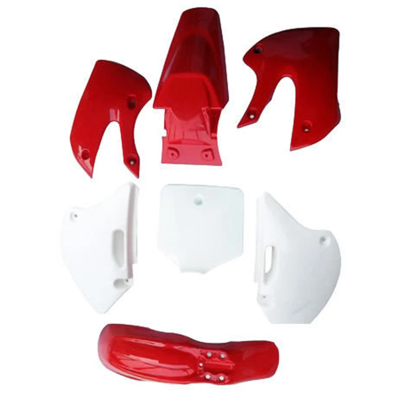 Red Plastic Fender Fairing Set Body Kit For BBR KLX Pit bike DRZ 110