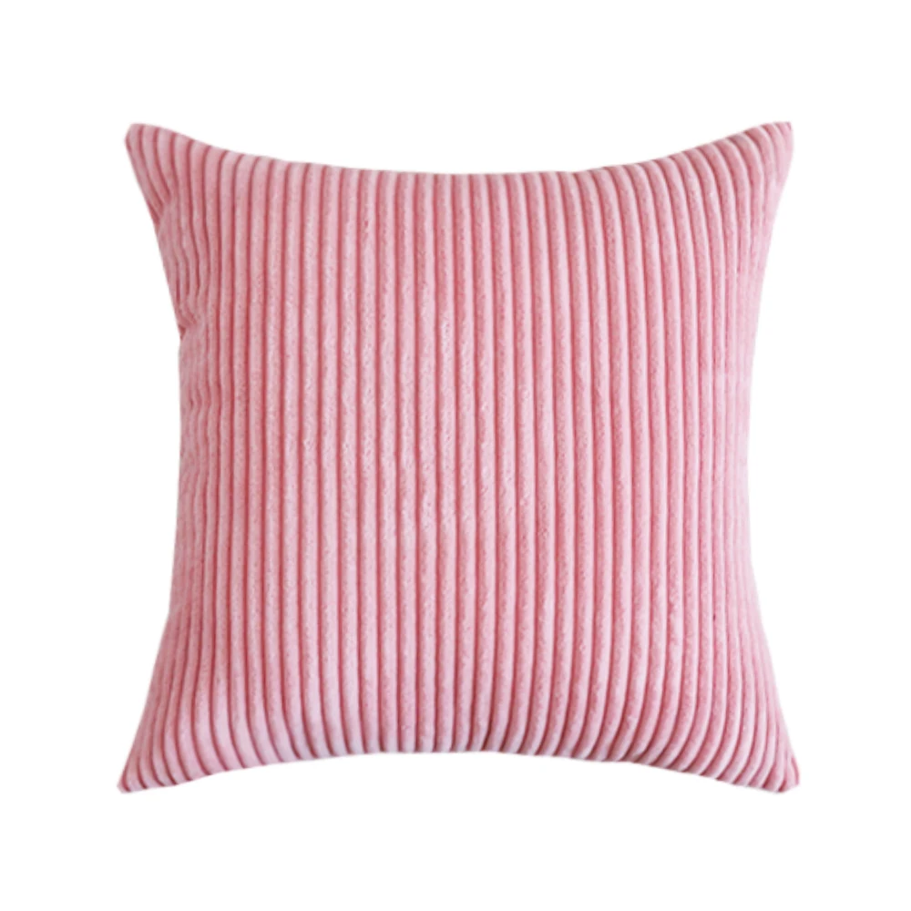 Customized Size Corduroy Striped Throw Pillow Case Solid Cushion Cover 40/45/50/55/60/65/70cm Home Decorative