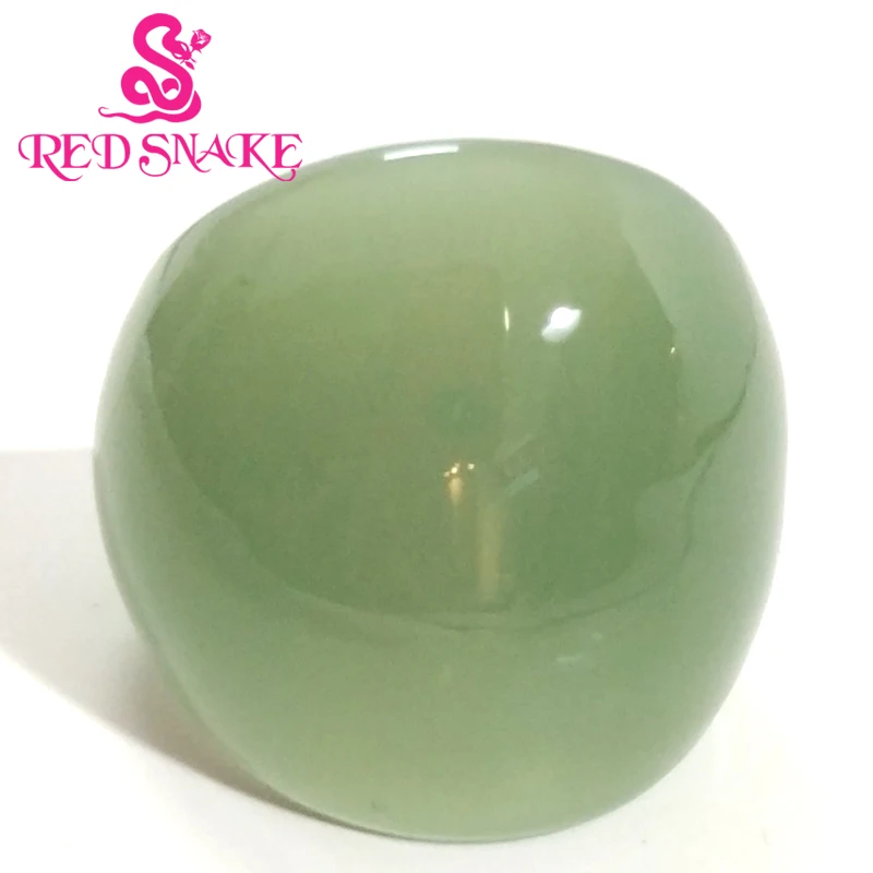 RED SNAKE Fashion Ring Handmade olive-green Murano Glass Rings