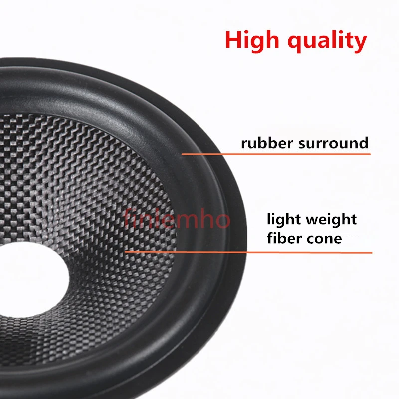 1PC Speaker Woofer Glass Fiber Cone 4/5/6.5/8 Inch Rubber Surround With Dust Cap Repair Kit For Home Theater Studio DIY System