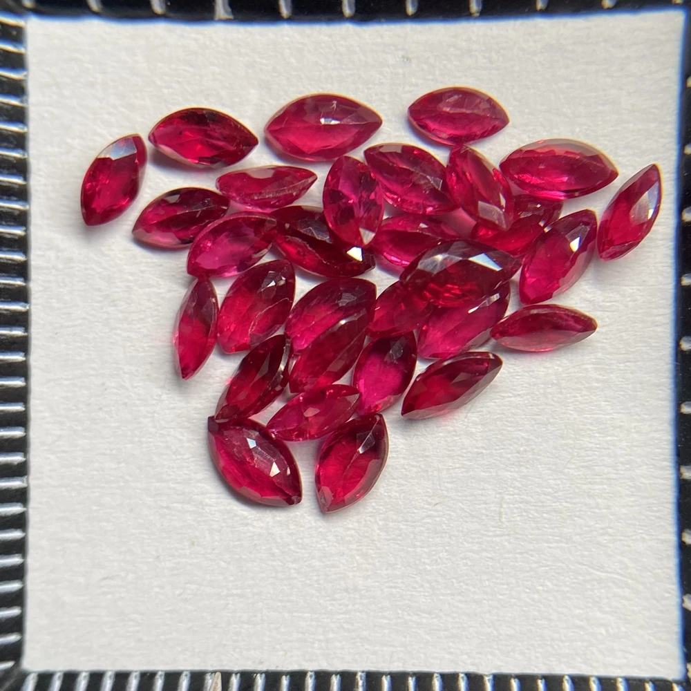 

Meisidian A Quality Marquise 2x4mm Natural Gemstone African Pigeon Blood Red Ruby Price Per Carat