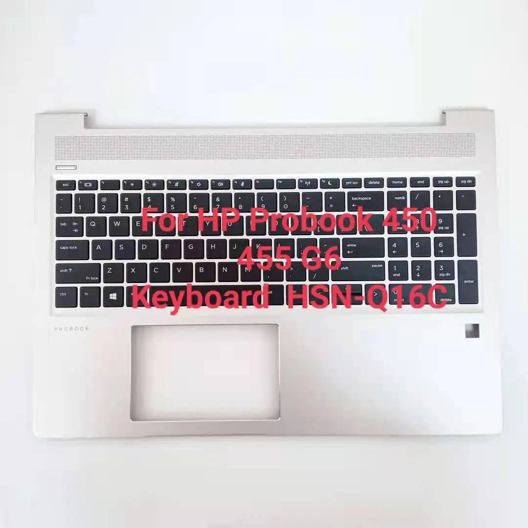 

NEW Original Laptop Parts For Probook 450 455R G6 Silver Top Case Palmrest with Backlit Keyboard L45091-001 HSN-Q16C