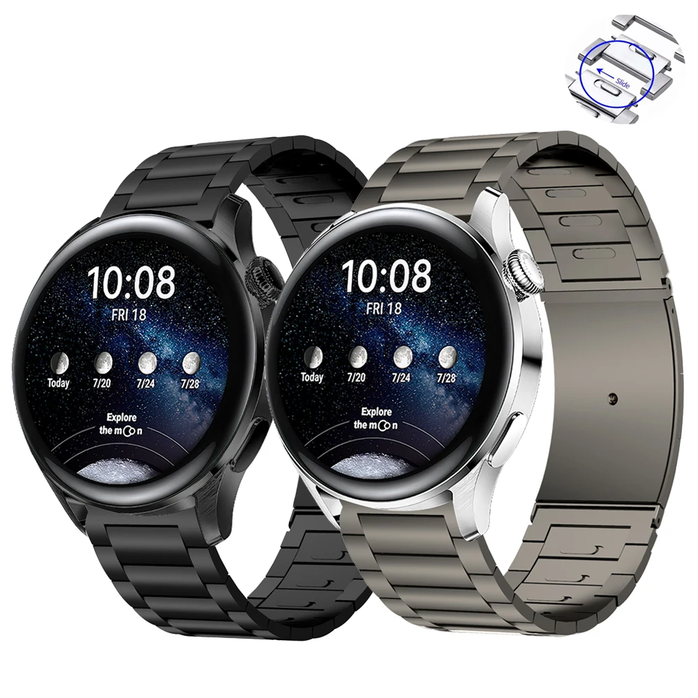 

22MM Band For Huawei Watch GT2 GT2 Pro 2E 3 3 Pro Strap Stainless steel Metal Slide Replacements Bracelet for Gear S3 frontier