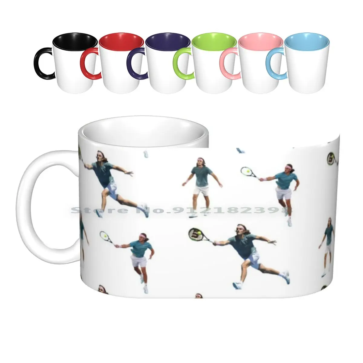 Tsitsipas Stickers Pack Ceramic Mugs Coffee Cups Milk Tea Mug Tsitsipas Tennis Greece Atp Tennis Pro Next Gen Tsitsipas Us Open