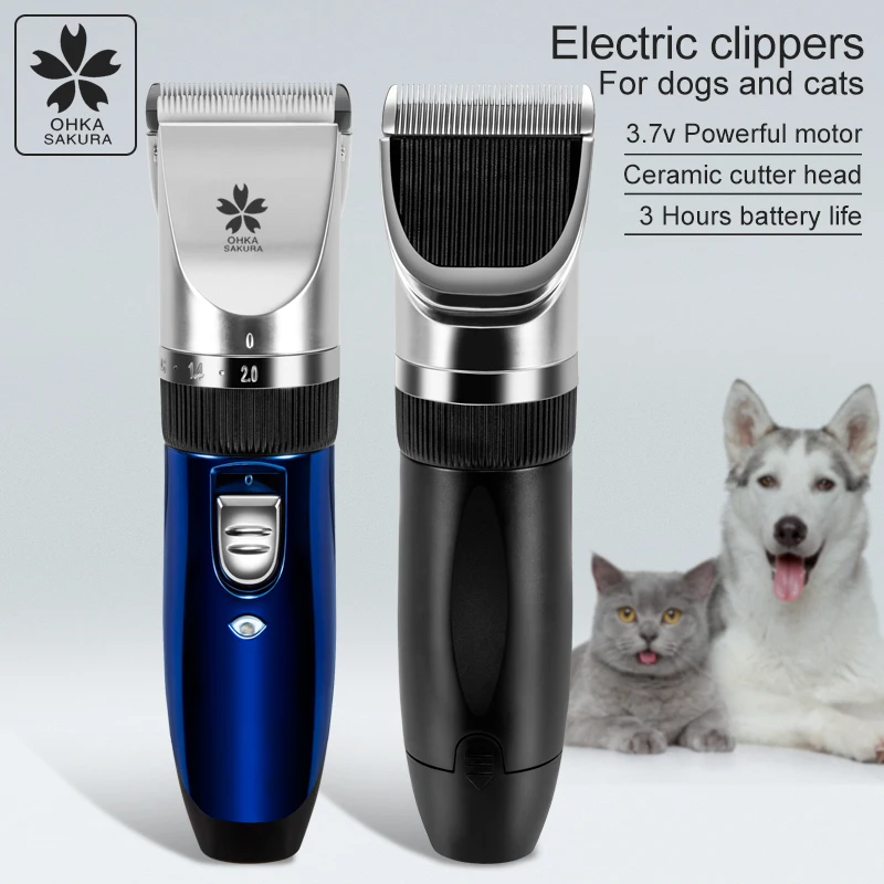 Rechargeable Low-Noise Pet Hair Clipper for Cats And Dogs - Electric Hair Trimmer Grooming Cutter Machine with Adjustable Blades