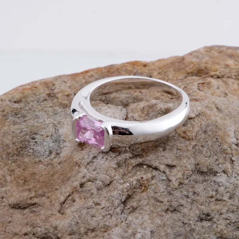 عناصر الرجعية أنيقة رائع تصميم S925 فضة اللون موضة خواتم للنساء الرجال رخيصة الأرجواني البطانة الدائري KN-R221 #2