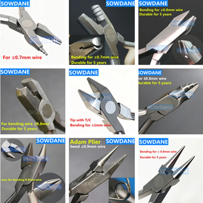 Herramienta de ortodoncia Dental, alicates de flexión de alambre de formación de bucle de laboratorio, instrumento Forcep de curva, herramienta de