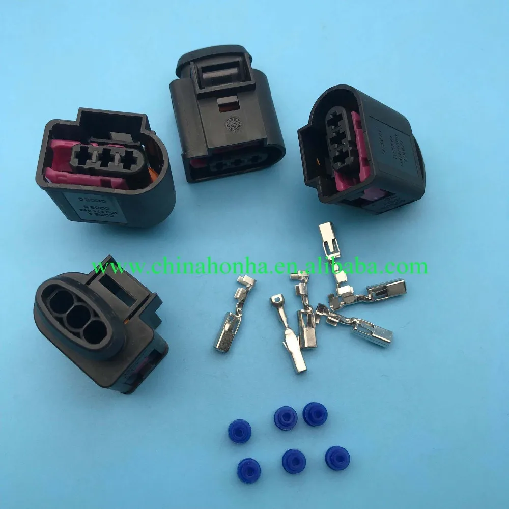 

Free shipping 3 pin Automotive Fuel Rail Pressure Sensor Connector Plug with wire or without 4D0971993 4D0 971 993