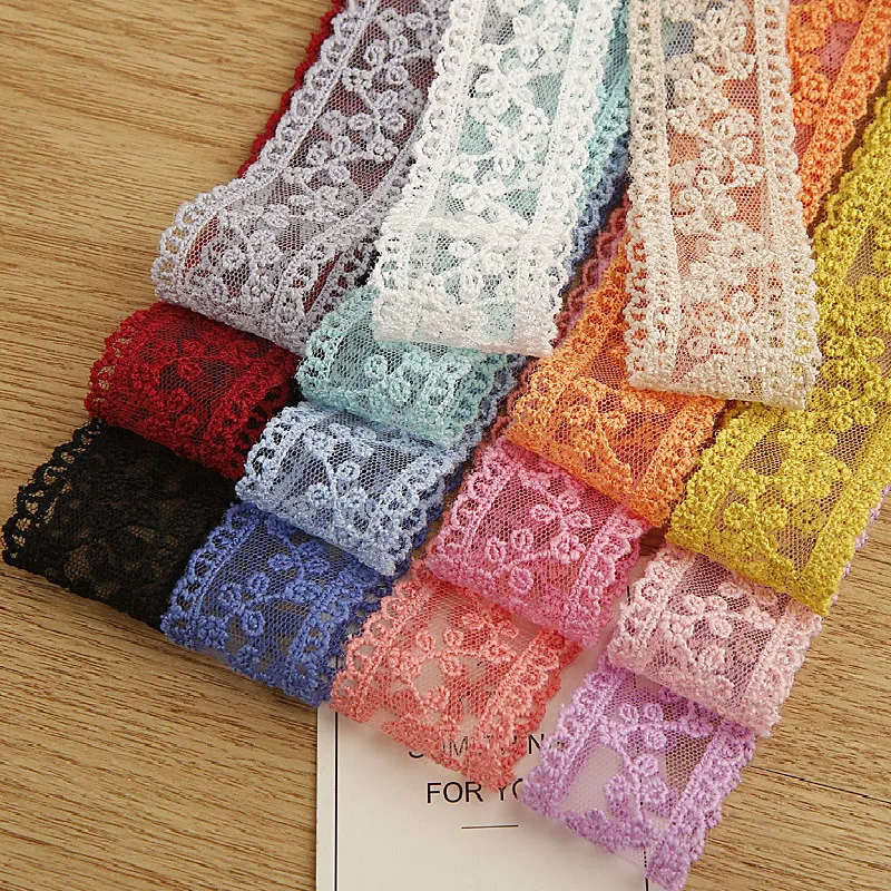 

Embroidery Ribbon Antique Lace For Needlework Craft Handmade Materials For Collar Hair Clip Bow Barrette Indian Tulle Parts 35mm