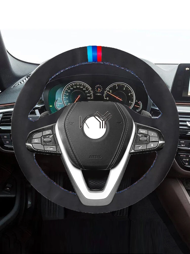 Alcantara Hand-Stitched Suede Car Steering Wheel Cover for BMW G20 G21 F40 F44 G22 G23 G26 G30 G31 G32 G11 G12 X3 G01 X4 G02