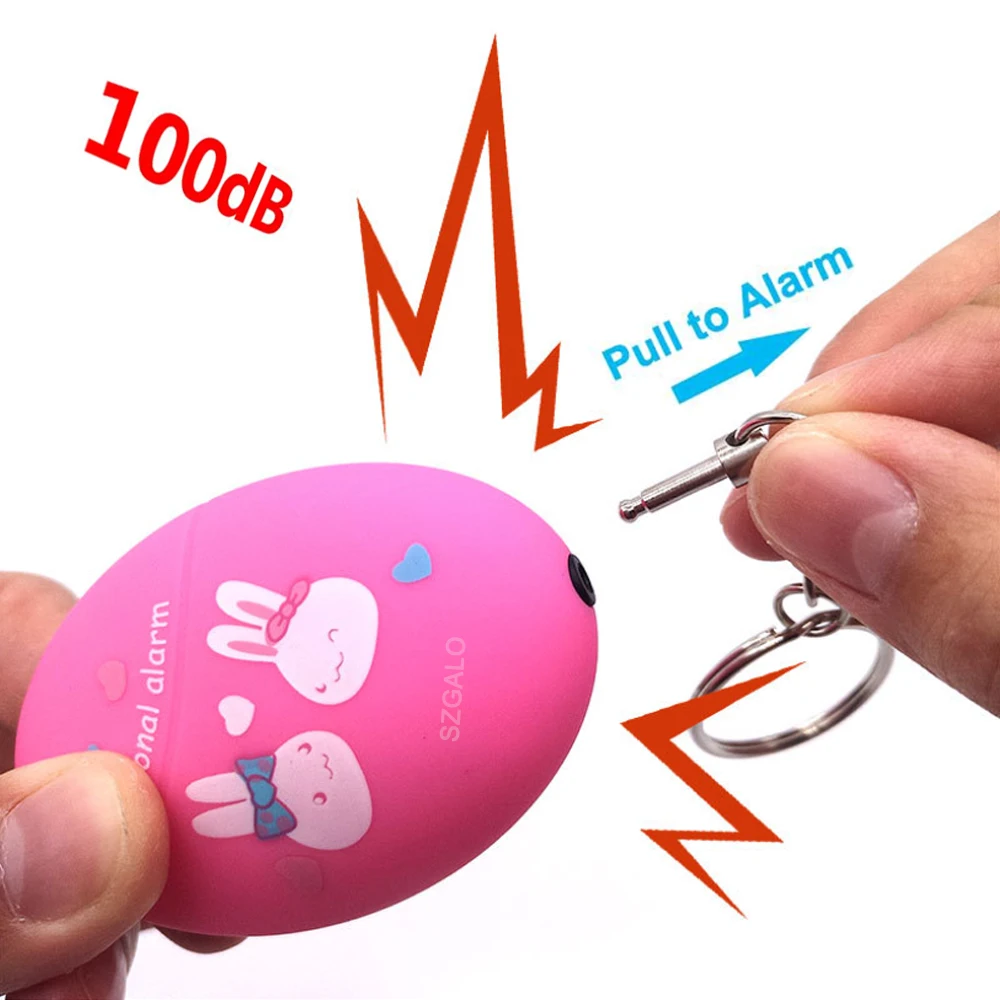 Self Defence Keychain Alarm Personal Protection Girl Women Security Rape Alarm 100dB Loud Self Defense Supplies Emergency Alarm