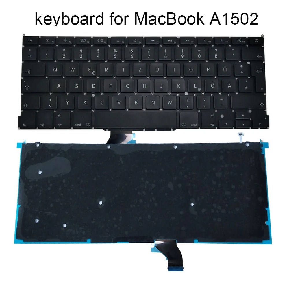 

US UI German backlit keyboard for Macbook Pro Retina A1502 EMC 2678 2835 2013-2015 GR GE Euro Germany PC Laptop Keyboards Light