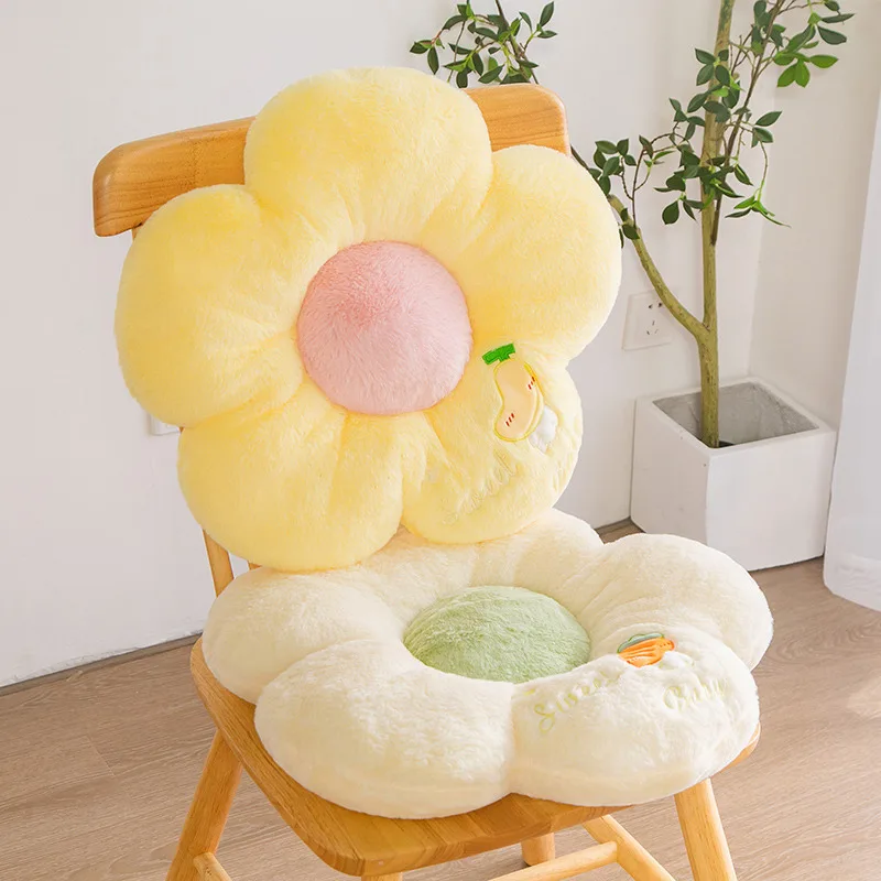 1pc 50/90CM Cute Flower Plush Pillow Soft Stuffed Chair Cushion Floor Mat Home Decor Toy For Children Girls Valentine's Gifts