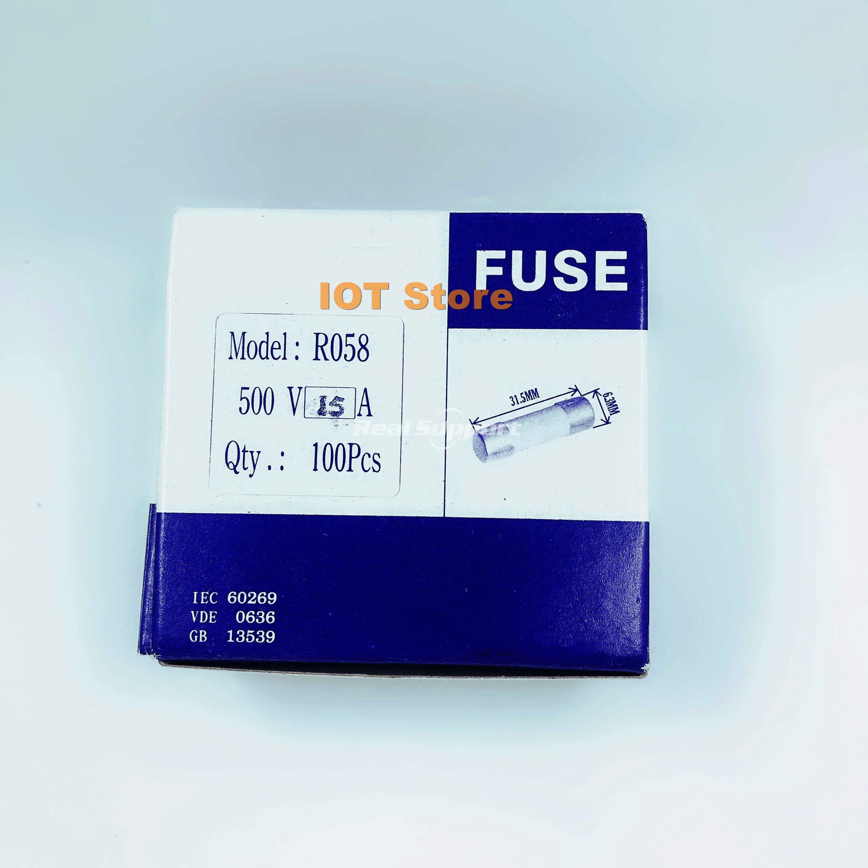 فتيل 500V 15A 20A 25A 6.3X31.5mm ~ 32 مللي متر