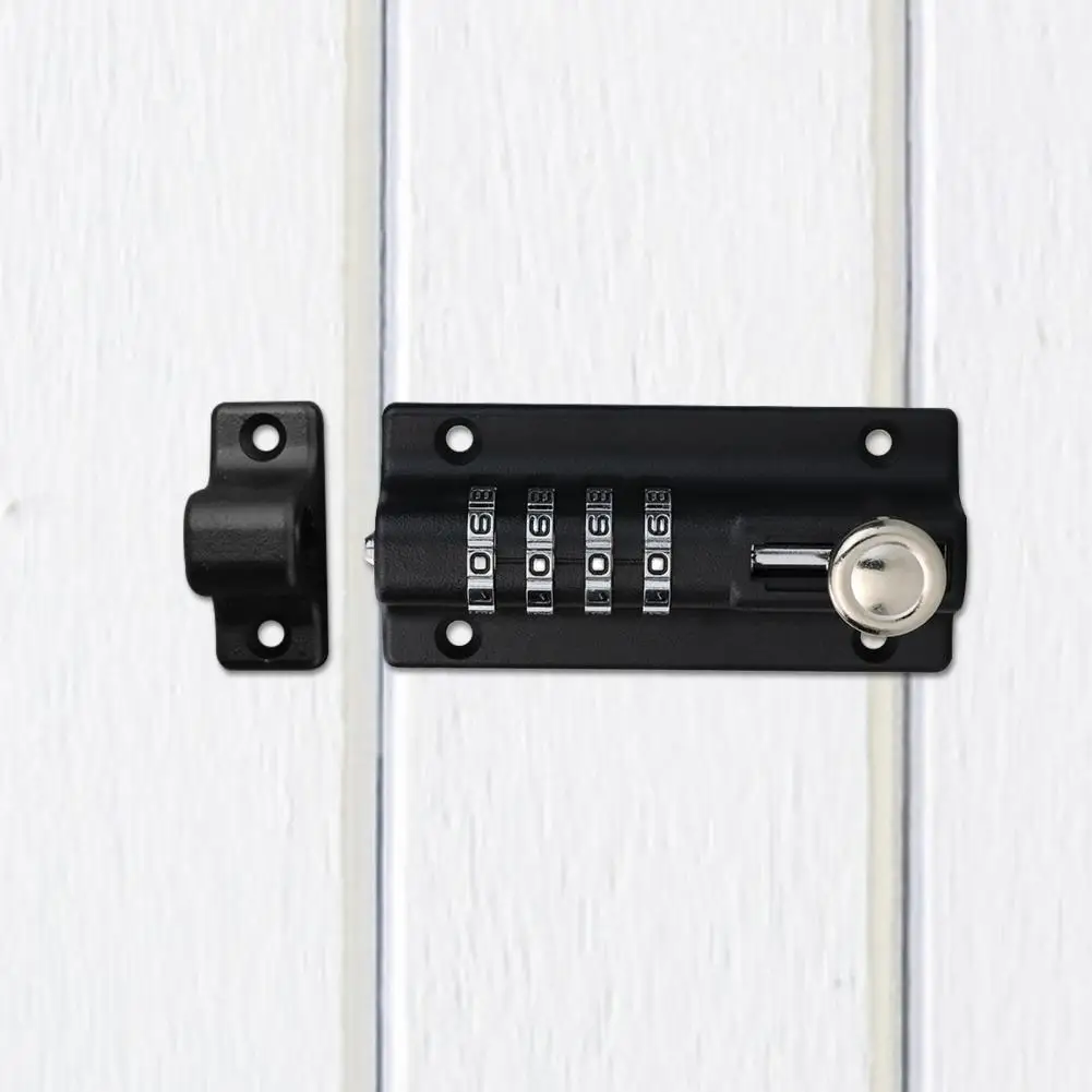 Black/Silver Color  Safe Modern Simple Sliding Door Bolt Code Lock Widely Used Door Bolt Code Lock Safe   for Door