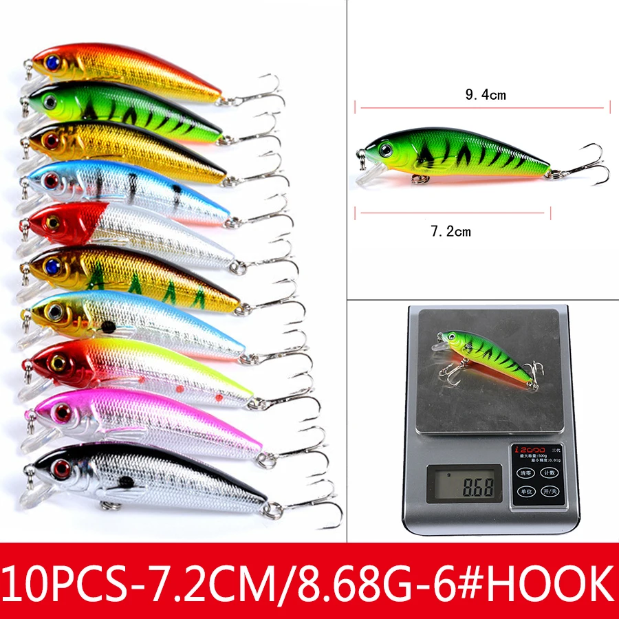 Jerkbait Minnow twarda przynęta fałszywy Crankbait Fishing zestaw przynęt wobblerów do trollingu szczupak ryby Bass sztuczne przynęty zestaw Swimbait