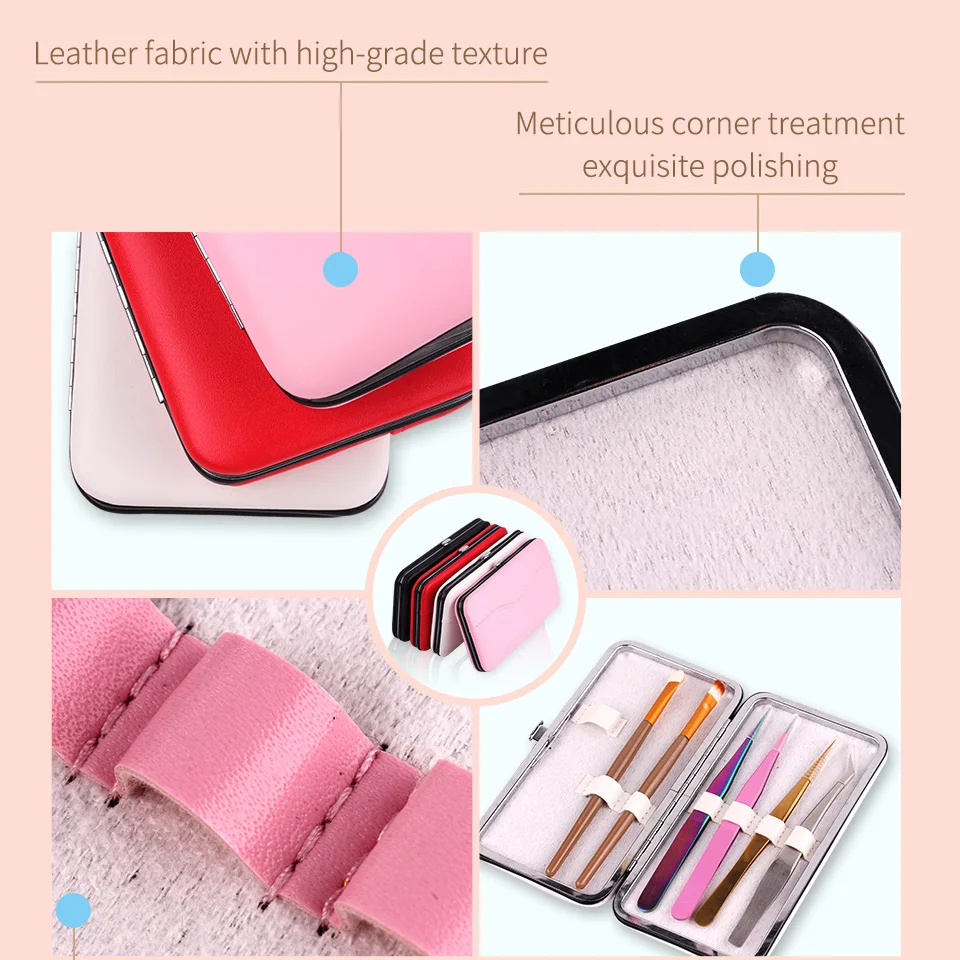 NEWCOME Professional Eyelash Tweezers Storage Bag Makeup Tools Case Eyelash Extension for Tweezers Brushes Lashes Makeup Tool