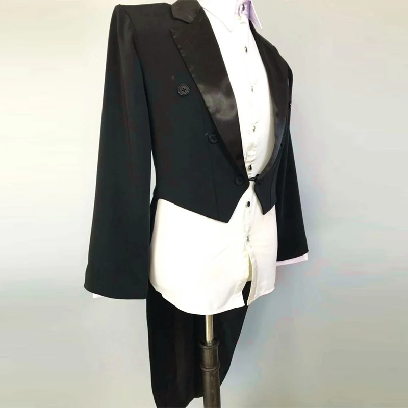 New Ballroom Dance Jacket For Men Tuxedo Tail International Standard Dance Waltz Tango Competition Suit One Pieces Coat DL5277