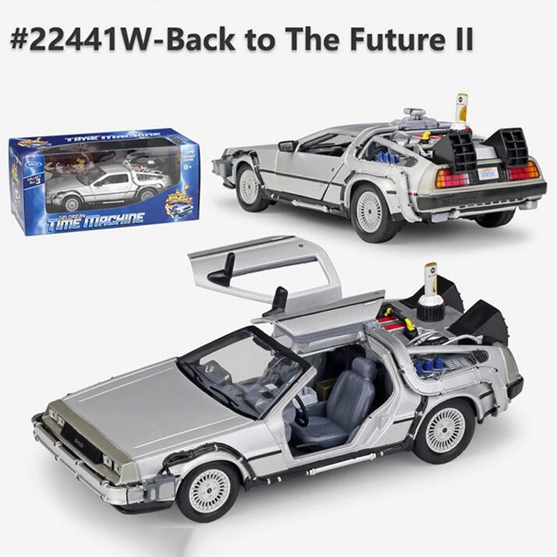 1/24 Scale Metal Alloy Car Diecast Model Part 1 2 3 Time Machine DMC-12 Model Toy Back To The Future Fly Version Part 2