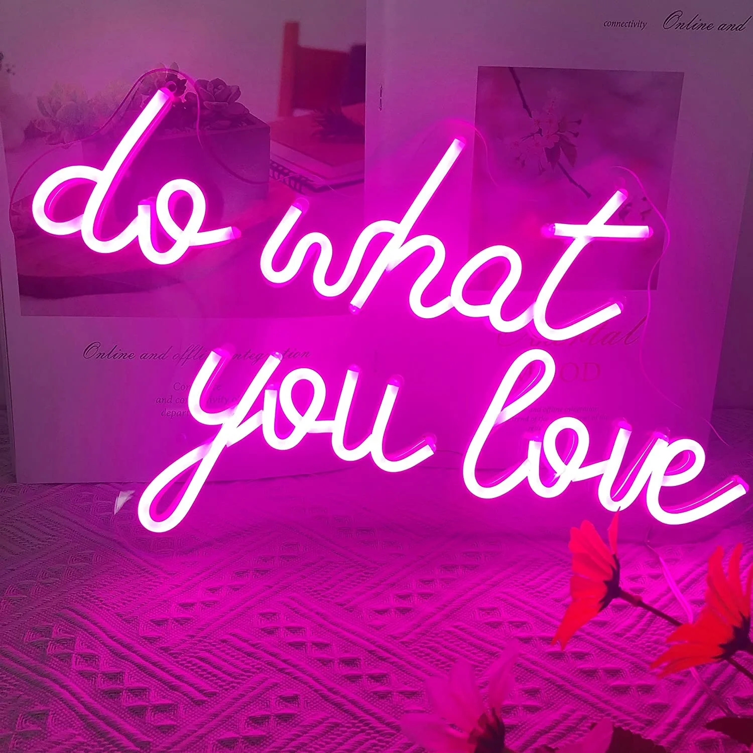 Do What You Love Neon light Sign for Wall Decor with Dimmable  Reusable Neon for Holiday Birthday Party Wedding Engagement Party