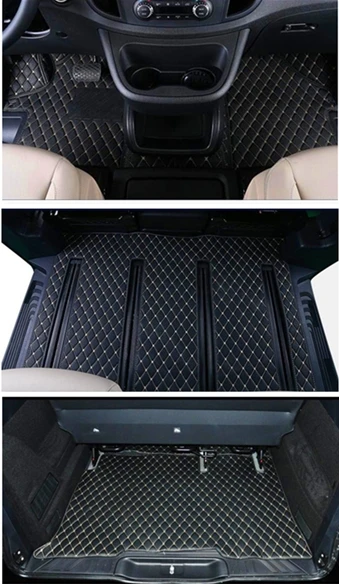 High quality! Custom full set car floor mats for Mercedes Benz V 250 d W447 2024-2014 6 seats waterproof carpets for V250 2022