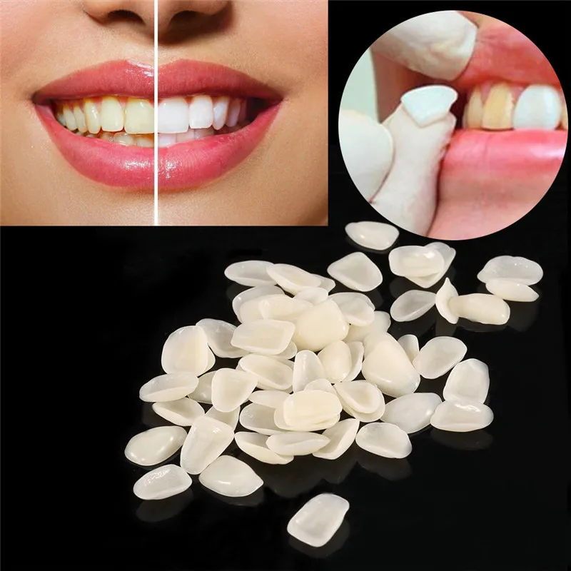 50pcs  Dental Temporary Crown Ultra Thin Resin Whitening Teeth Anterior Shade dentist Tooth Veneers