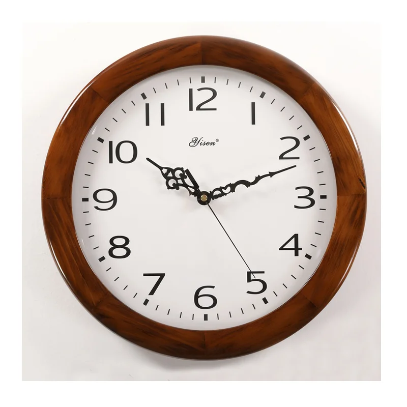 

Luxury Large Wall Clock Solid Wood Modern Design Living Room Bedroom Home Decor Quartz Clocks Wall Watch Digital Wall Clock