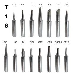 T18 Series Soldering Tips Fit HAKKO FX-888 FX-888D FX-8801 FX-600 Lead Free Iron Nozzle Welding Handle Pencil Bit