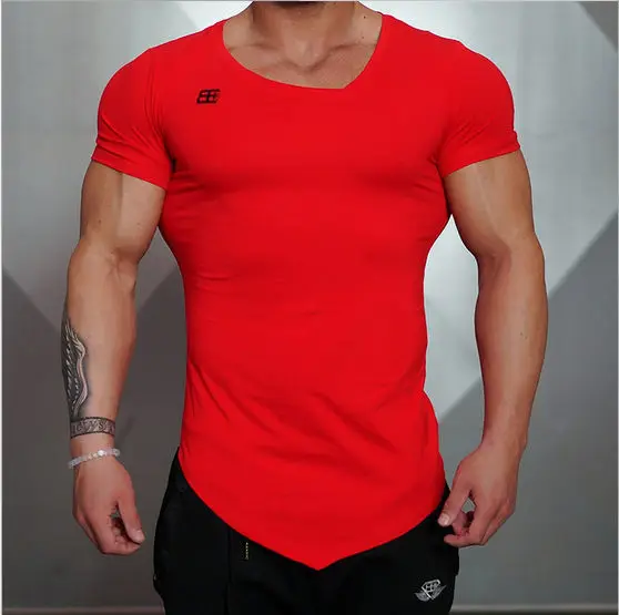 Summer fitness sports short-sleeved casual clothing stretch tight training T-shirt compression clothing quick-drying wicking