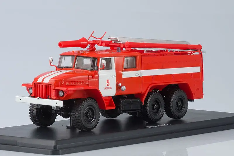 NEW Start Scale Models 1/43 Fire Engine AC-40 TS1A USSR Fire truck URAL 375N #9 SSM1230 Moscow Diecast matel