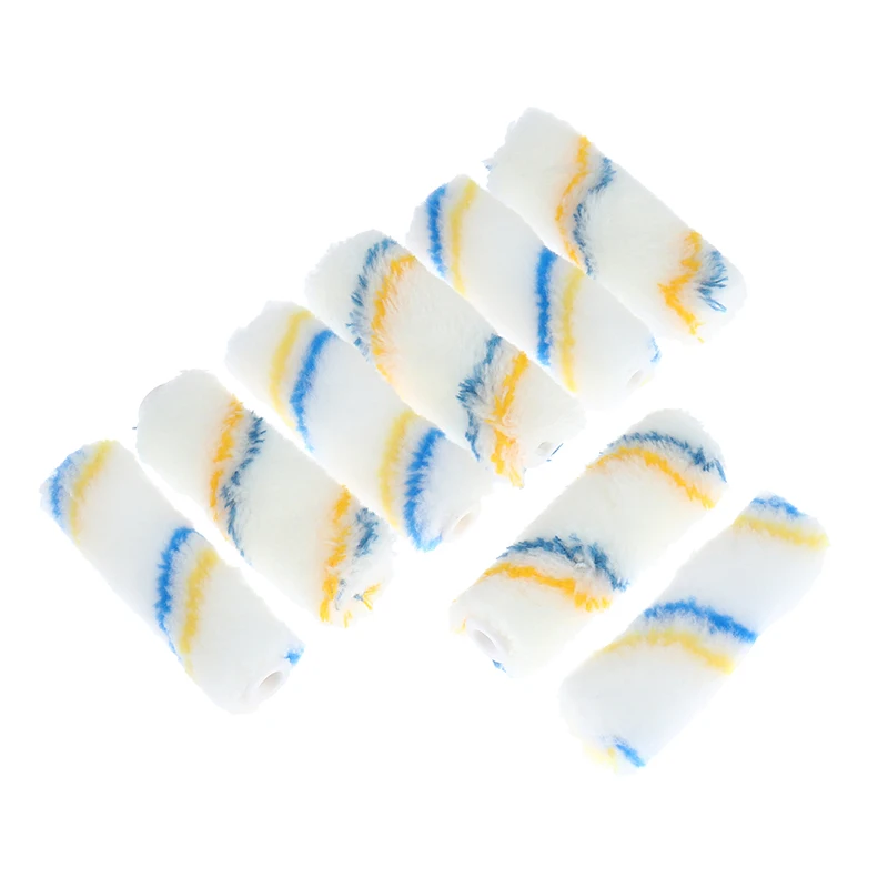 10Pcs 4นิ้วสีหัตถกรรมลูกกลิ้งโฟมตกแต่งมุม Roller แปรงฟองน้ำ Roller แขนตกแต่งภาพวาดเครื่องมือ