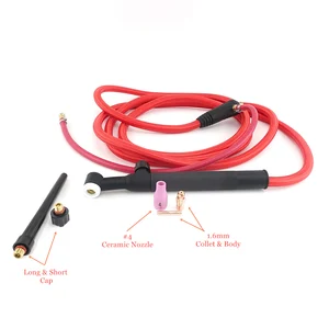 WP9FV 120A 3M SOFT WELDING HOSE Tig Tungsten Air Refrigerated Tungsten Flexible Valve 10-25 Wp9 8mm Welder Fast Hitching Connector 6 Main Slanding Sales for Refrigeration - №3